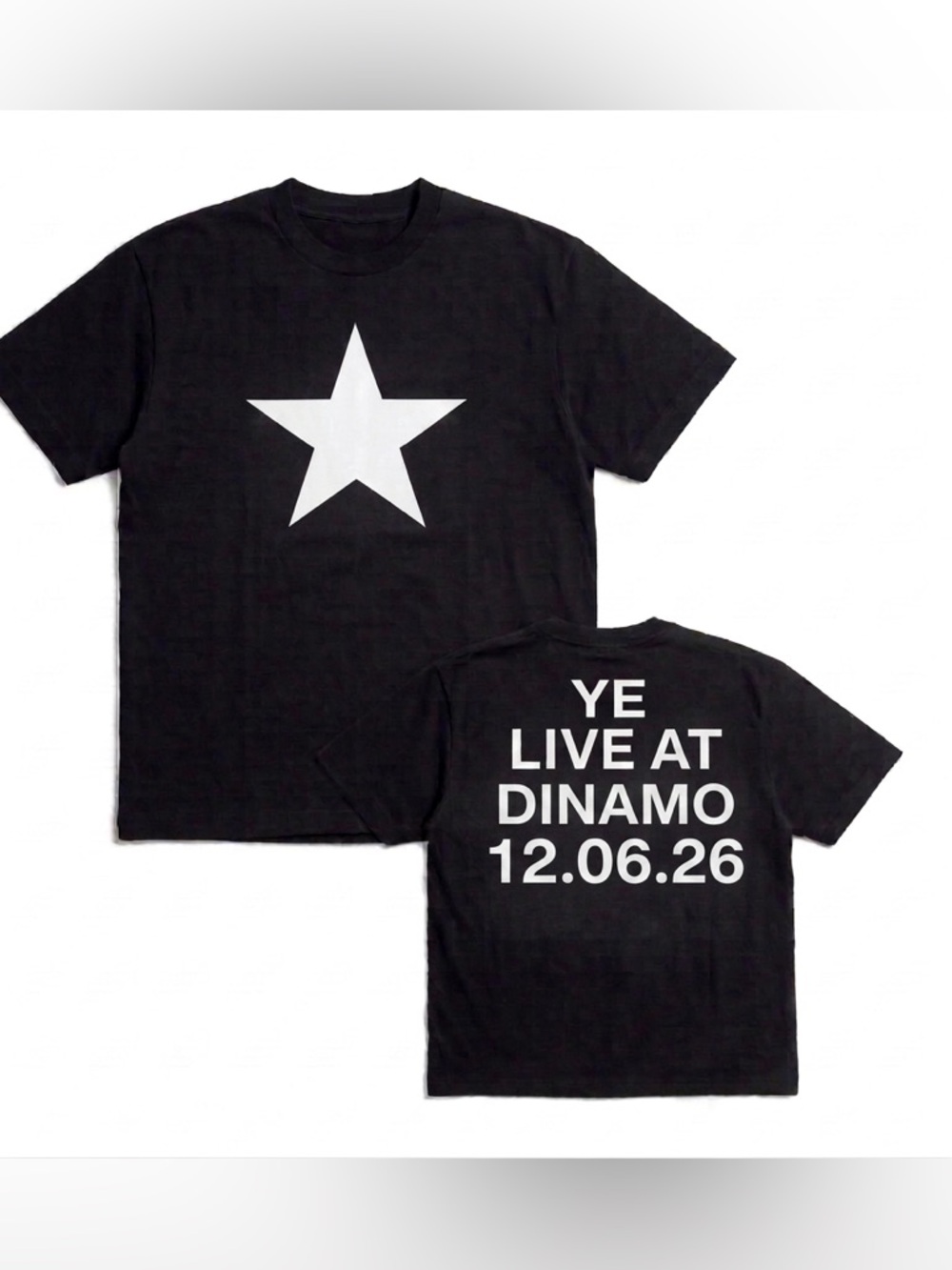 Ye Live at DINAMO 06.12.26 T shirt S-5XL New Street Vendor Concert Merch 2026